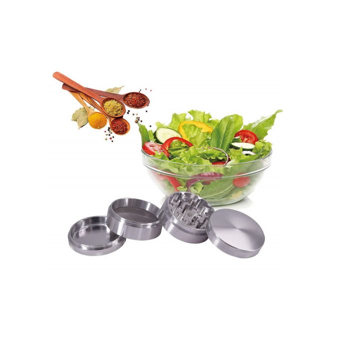 50mm Magnetic Metal Herb Weed Grinder + Smoking Pipe