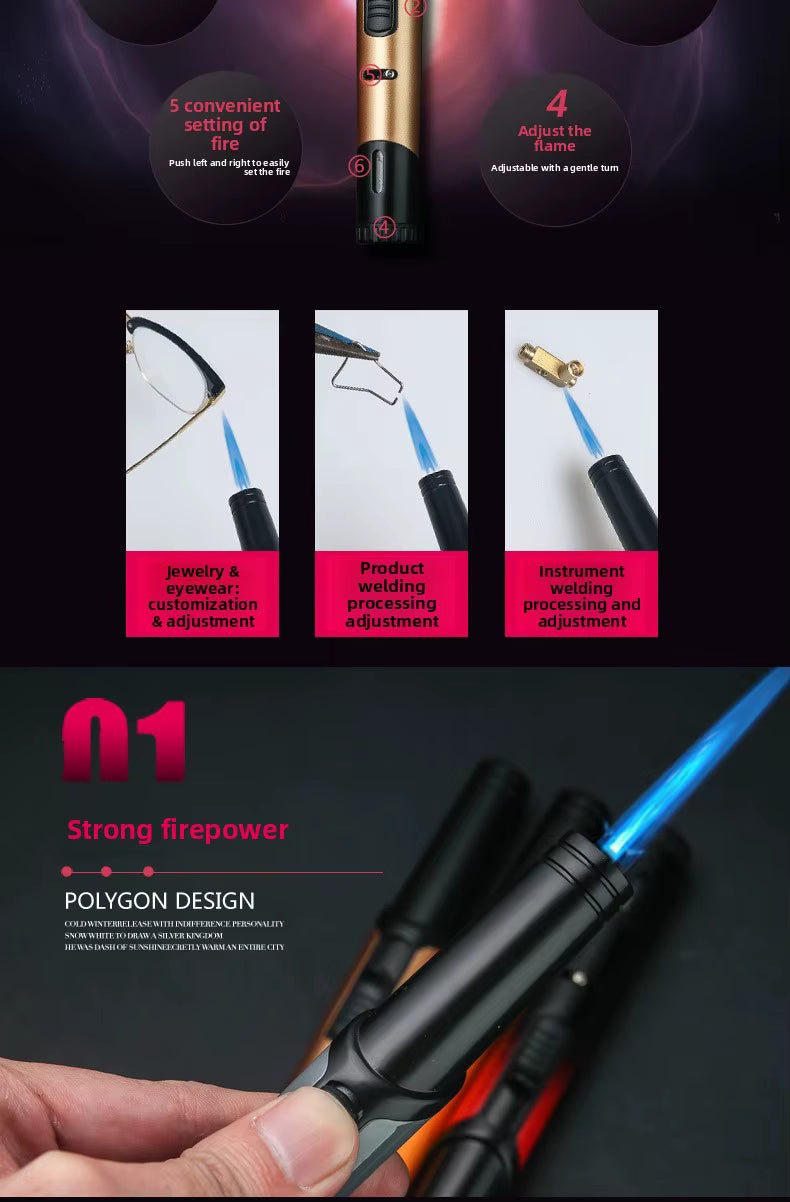 Genuine Eco-friendly Butane Fuel Long Lighter Creative Gas Welding Torch Spray Ignition Gun Smoking Tool Manufacturer's