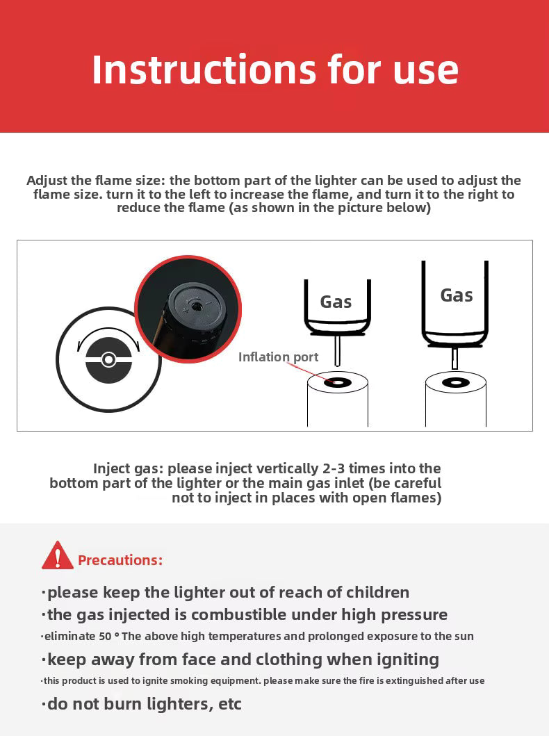 Genuine Eco-friendly Butane Fuel Long Lighter Creative Gas Welding Torch Spray Ignition Gun Smoking Tool Manufacturer's