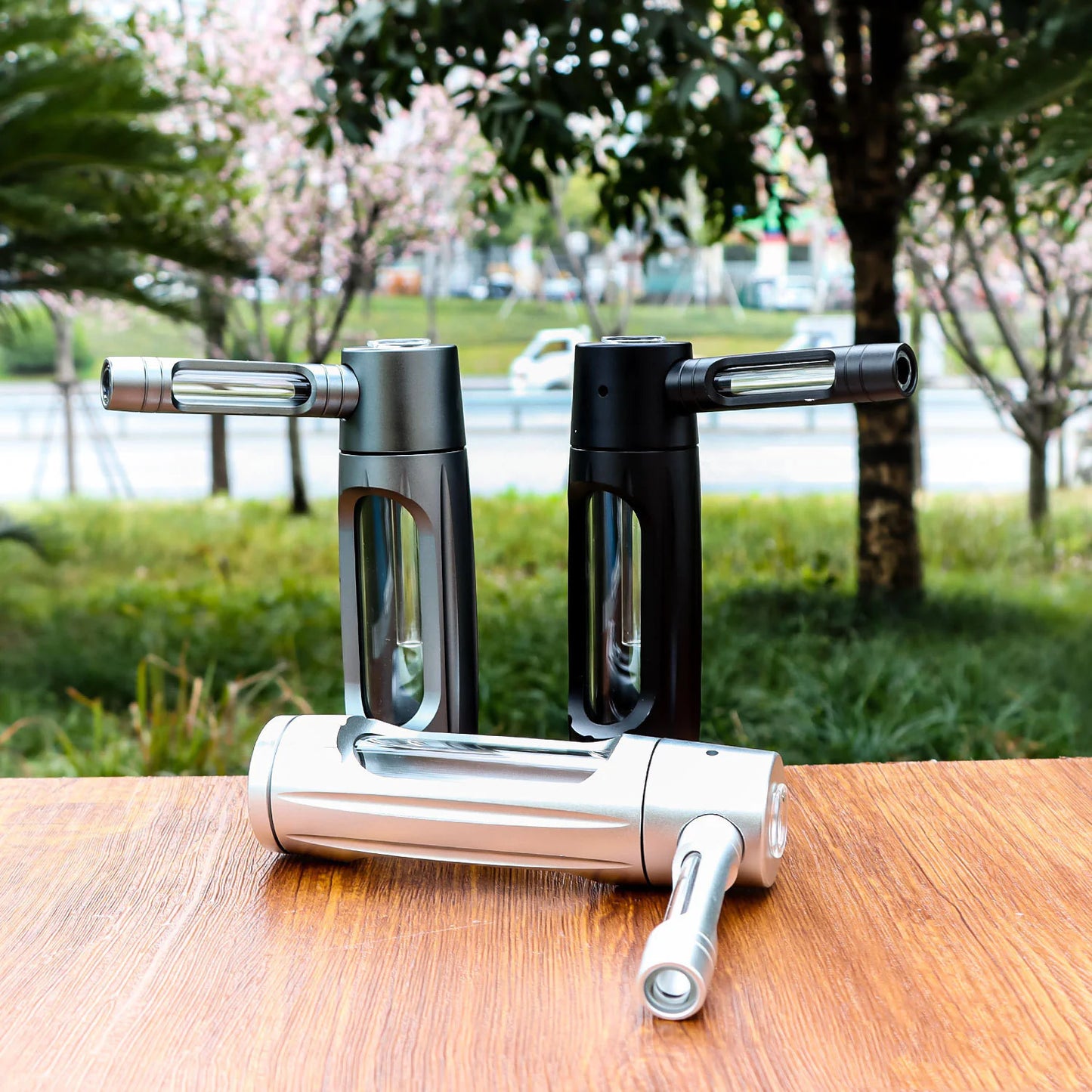 New 150mm Portable Aluminum Alloy Glass Smoking Pipe